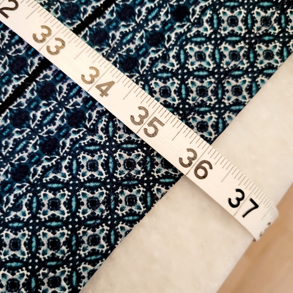 London Times Women's Size 6 Sleeveless Blue Patterned Sheath Dress - Picture 8 of 9